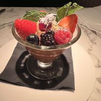 Chocolate and avocado mousse  at Fellinis in Ambleside