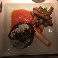 Greek mouzaka at Fellinis in Ambleside