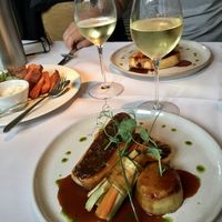Nut roast (vegan) with roasted sweet potatoes on the side  at Fellinis in Ambleside