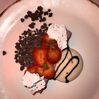 Strawberry cheesecake  at Glas Restaurant in Dublin