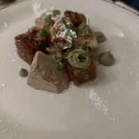 Pudding - hazelnut cake and chestnut parfait   at Glas Restaurant in Dublin