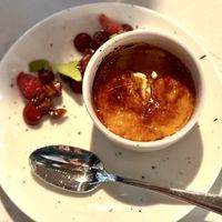 Vegan crème brûlée (I took the photo after I cracked the surface)  at Glas Restaurant in Dublin