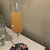 Non alcoholic Bellini - lovely!   at Glas Restaurant in Dublin