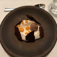 Walnut mousse  at Glas Restaurant in Dublin