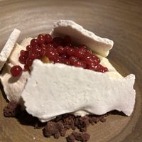 White Asparagus 'Alfajores' (VG)
Chocolate Biscuit Crumble, Sour Raspberry Pearls, Liquorice Meringue  at Glas Restaurant in Dublin