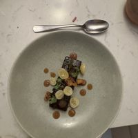 Black garlic dessert   at Glas Restaurant in Dublin