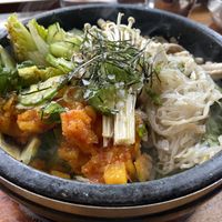 Namu sizzling stonepot rice  at Namu Stonepot in San Francisco