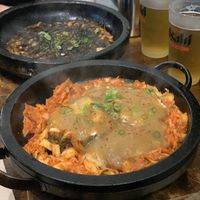 Vegan lokomoko and vegan okonomiyaki at Namu Stonepot in San Francisco