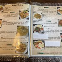 Rice page of menu featured. Examples of clear vegan marking and substitutions.  at Thai Thai'm in Loveland