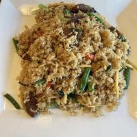 Vegan basil fried rice with Beyond Beef  at Thai Thai'm in Loveland