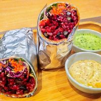 Beetroot Chorizo Burrito at iVegan in Makati