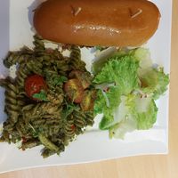 Pesto pasta and bahn mi at iVegan in Makati