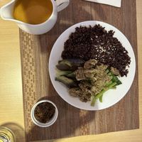 More kare kare with red rice   at iVegan in Makati