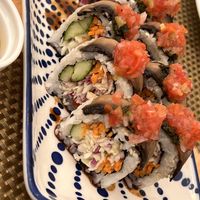 Sushi roll with cabbage, mushroom, and tomato. Strange yet tasty    at iVegan in Makati