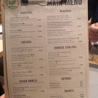 Menu at iVegan in Makati