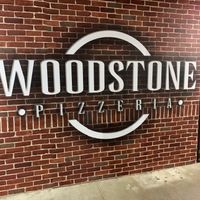 Entrance wall to woodstone pizzeria  at Woodstone in Bakersfield