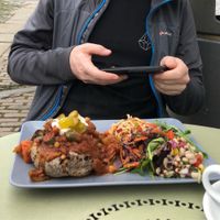 Jacket potato with chili  at Rattle Ghyll Cafe in Ambleside