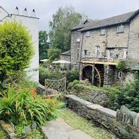 Outdoor seating, lovely setting at Rattle Ghyll Cafe in Ambleside