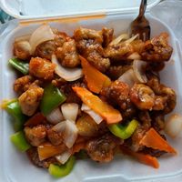 Sweet & sour mock chicken at Harmony Vegetarian in Chamblee