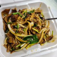 Mongolian Beef - takeout at Harmony Vegetarian in Chamblee