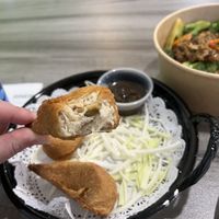 Fried chicken drumsticks appetizer  at Harmony Vegetarian in Chamblee