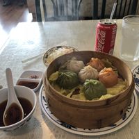 Triple delight dumplings at Harmony Vegetarian in Chamblee