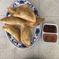 Curry puffs at Harmony Vegetarian in Chamblee
