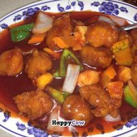 sweet and sour mock chicken at Harmony Vegetarian in Chamblee