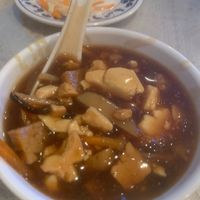 Hot and sour soup  at Harmony Vegetarian in Chamblee