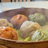 Tri-color Dumplings at Harmony Vegetarian in Chamblee