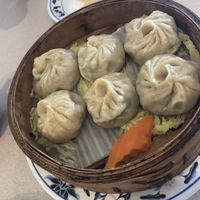 Steamed leek dumplings at Harmony Vegetarian in Chamblee