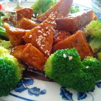 Sesame Tofu at Harmony Vegetarian in Chamblee