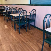 Comfortable tables and chairs at Harmony Vegetarian in Chamblee