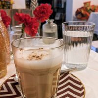 Best latte macchiato. at Pepper & Ginny - Vegane Veinkost in Vienna