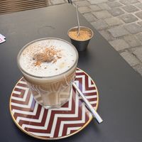 Spicy cafe latte  at Pepper & Ginny - Vegane Veinkost in Vienna