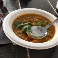 Rich soup  at Cyco Bicycles & Coffee in Tel Aviv