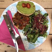 Bagel with avocado spread and ratatouille  at HoneyPie in Middelburg