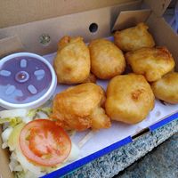 Cauli wings and sauce  at Infinity Fish Bar & Grill in Portrush