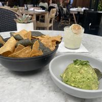 Chips, guacamole and margarita   at Gracias Madre in Newport Beach