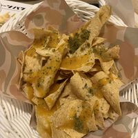 Nachos with spicy mango sauce at Futaba Fruits Parlor in Nagoya