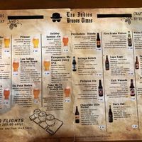 Beer menu at Los Indios Bravos in Boracay