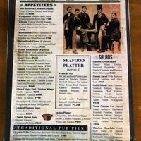 Food menu at Los Indios Bravos in Boracay