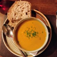 Carrot and cumin soup at The Stackpole Inn in Pembroke