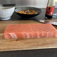 Look at this vegan salmon that I got at Cabanne 12. It is worth trying 😋  at Cabane du 12 in Nice