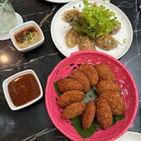 Gyoza and nuggets   at Broccoli Revolution - Charoenkrung in Bangkok