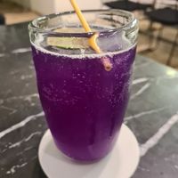 Butterfly pea soda at Broccoli Revolution - Charoenkrung in Bangkok