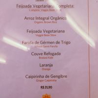 Menu do dia (Sábado) at Fontes in Rio De Janeiro