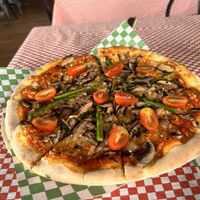 Pizza Amore Vegana.  Ligera y deliciosa.   at Euro Pizza in San Luis Potosi