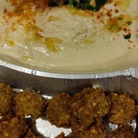 Hummus, Falafel, Pita at Falafel Sababa in Berlin