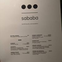Menu 1 at Falafel Sababa in Berlin